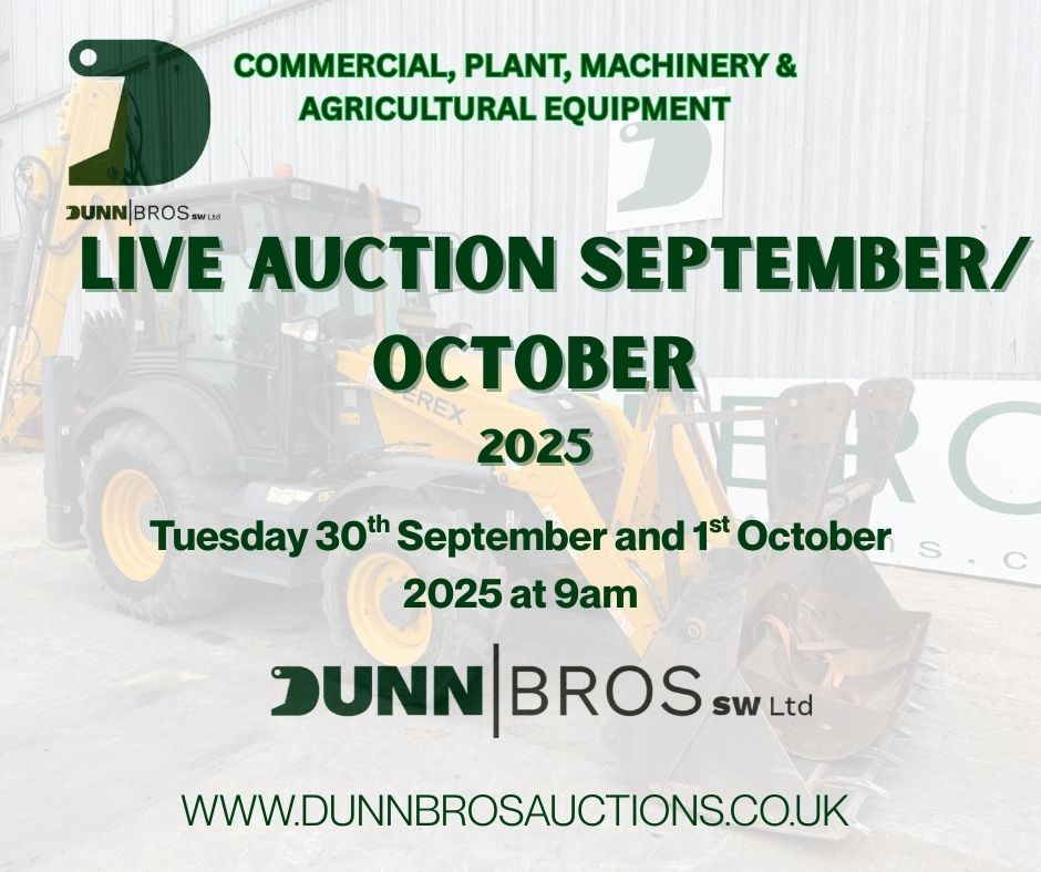 LIVE Commercial,  Plant, Machinery and Agricultural Equipment - LIVE SEPTEMBER/ OCTOBER 2025